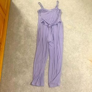 Anthropologie Saturday Sunday Lilac Sleeveless Jumpsuit, Size Medium EUC